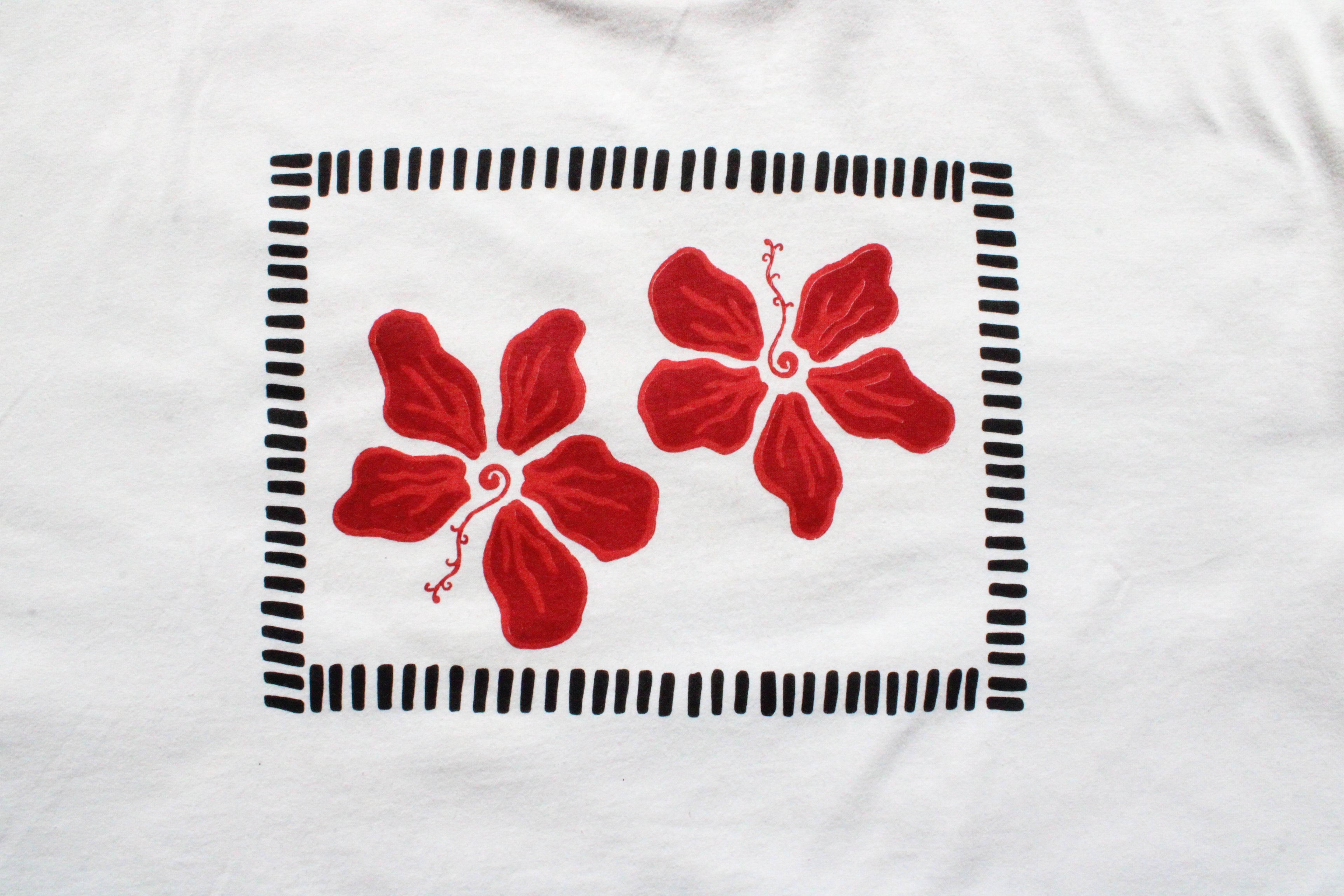 Crew neck tee - Flower Set (off white)