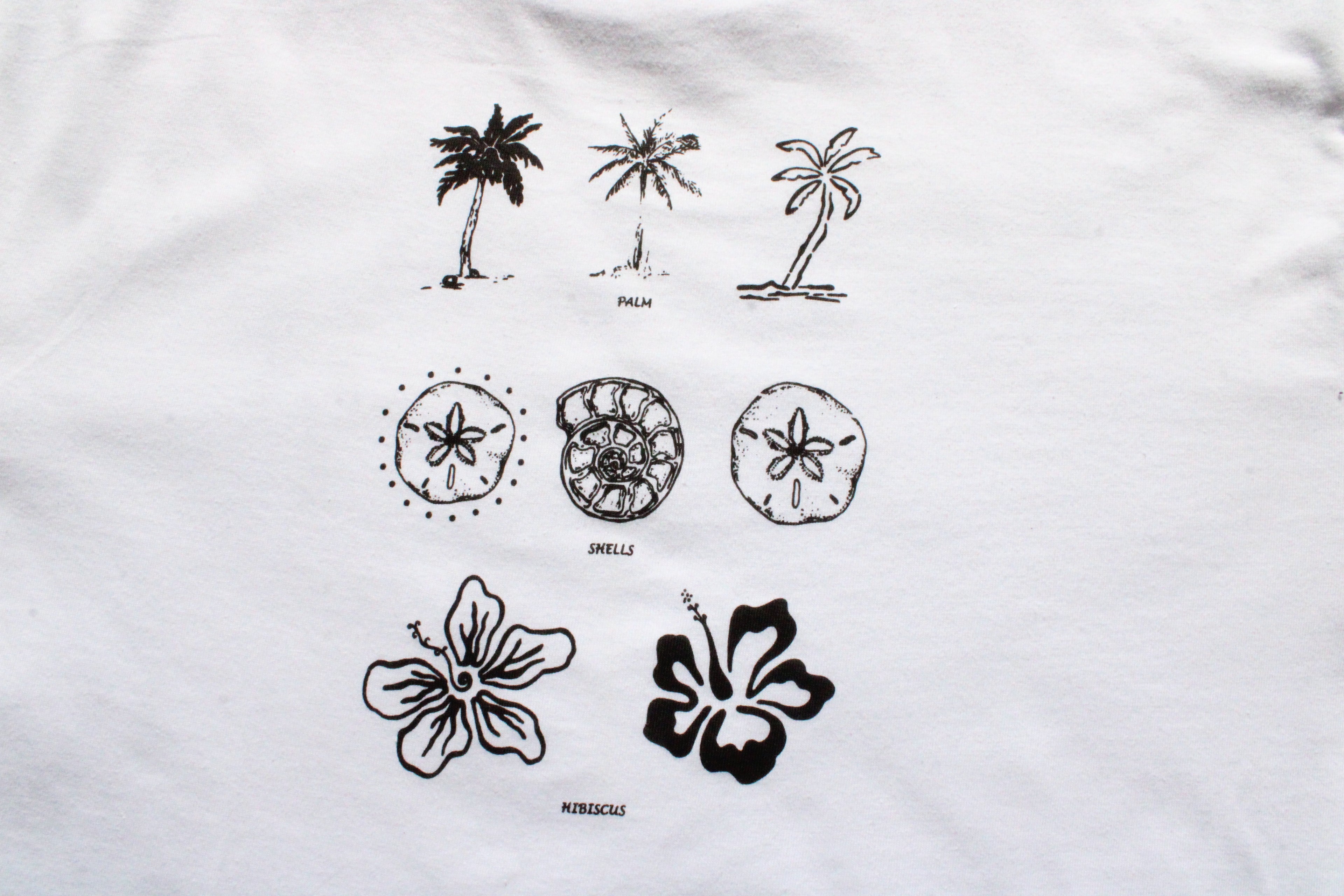 Crew neck tee - White beach