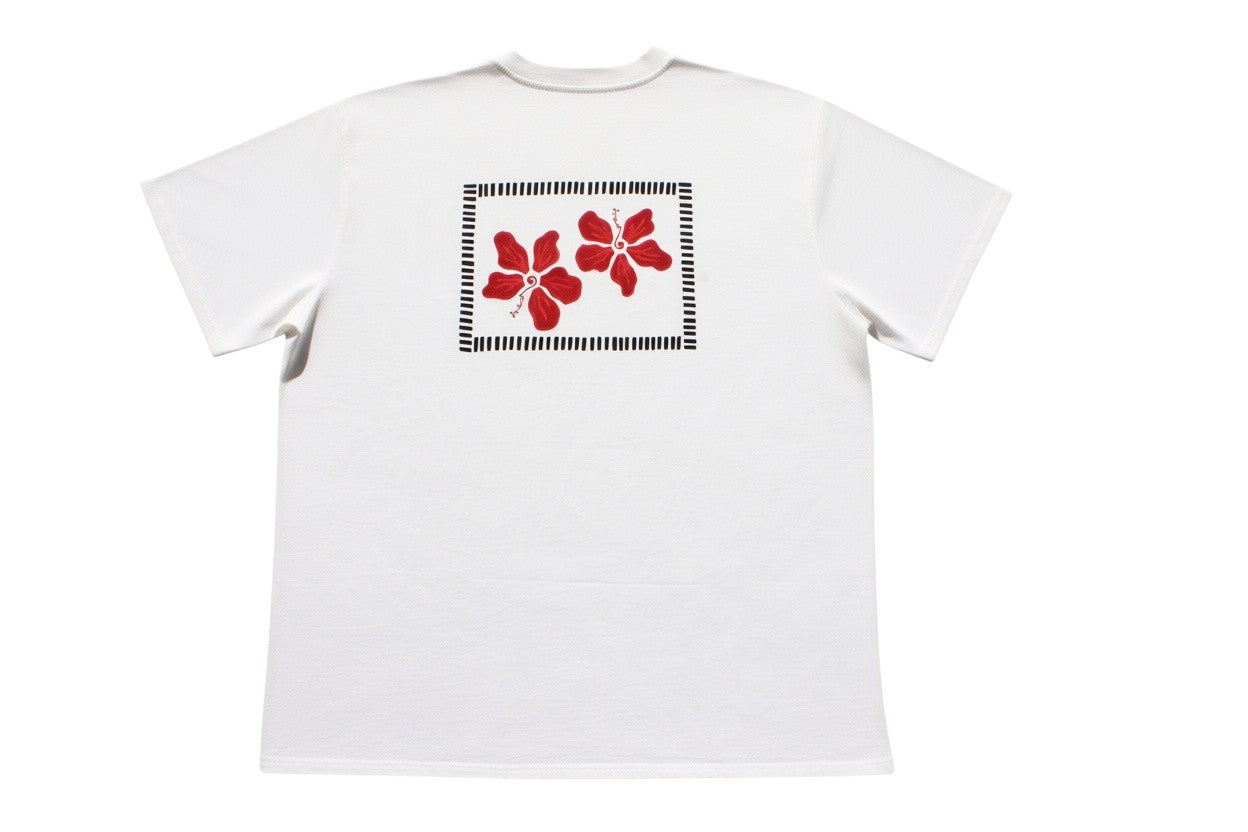 Crew neck tee - Flower Set (off white)