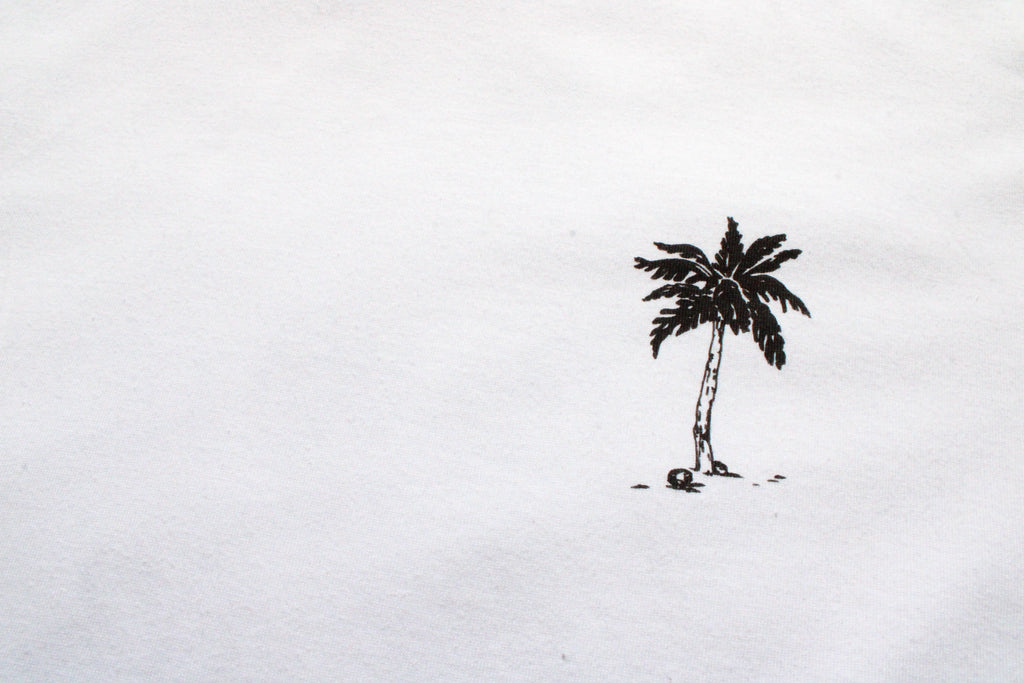 Crew neck tee - White beach