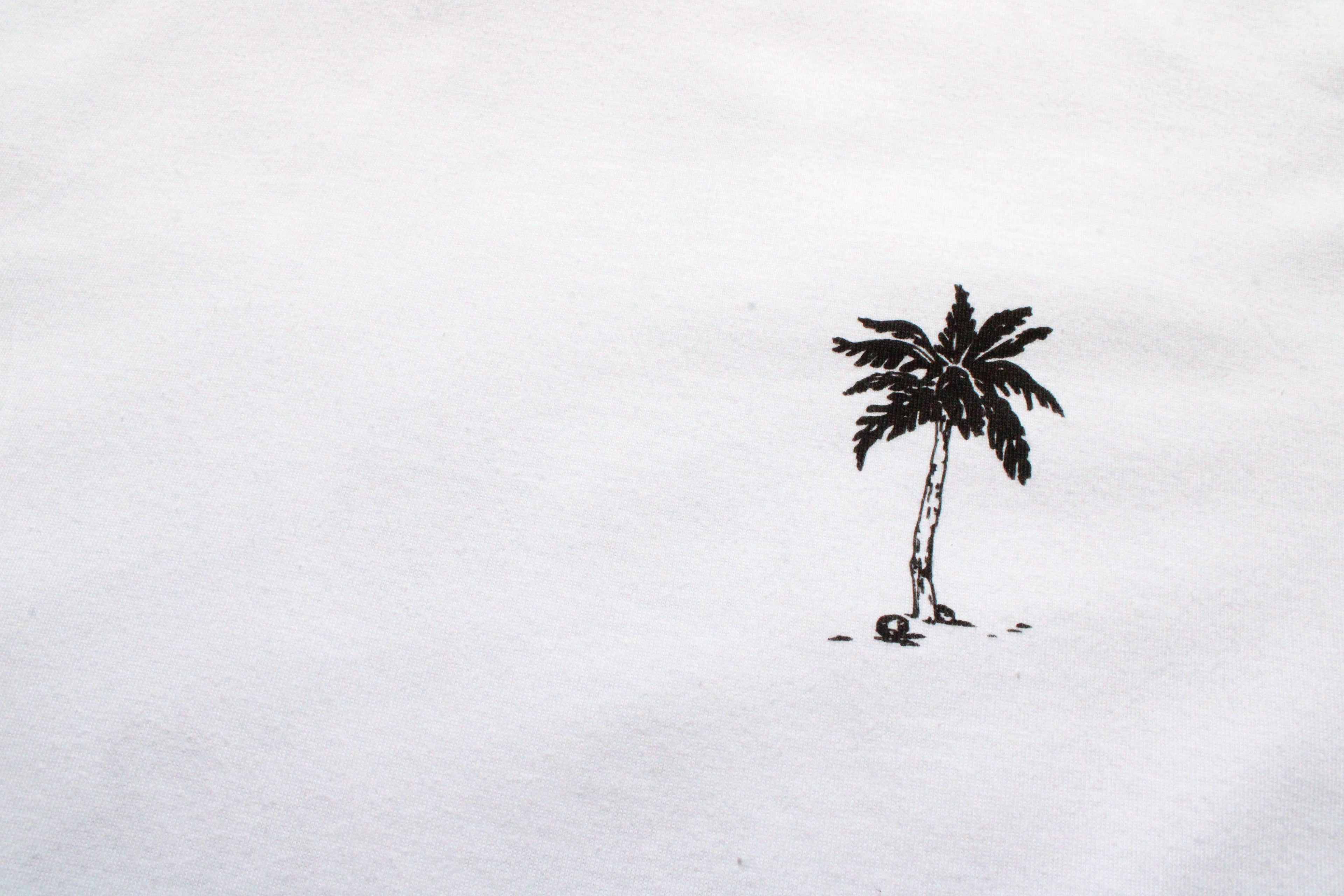Crew neck tee - White beach